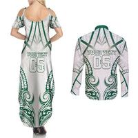Custom Hawaii Volleyball Couples Matching Summer Maxi Dress and Long Sleeve Button Shirt Polynesian Pattern - Polynesian Pride