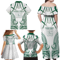 Custom Hawaii Volleyball Family Matching Off Shoulder Maxi Dress and Hawaiian Shirt Polynesian Pattern LT05 - Polynesian Pride