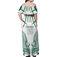 Custom Hawaii Volleyball Family Matching Off Shoulder Maxi Dress and Hawaiian Shirt Polynesian Pattern - Polynesian Pride