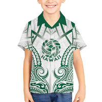Custom Hawaii Volleyball Family Matching Off Shoulder Maxi Dress and Hawaiian Shirt Polynesian Pattern - Polynesian Pride
