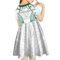 Custom Hawaii Volleyball Kid Short Sleeve Dress Polynesian Pattern LT05 - Polynesian Pride