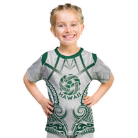 Custom Hawaii Volleyball Kid T Shirt Polynesian Pattern LT05 Teal - Polynesian Pride