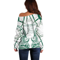 Custom Hawaii Volleyball Off Shoulder Sweater Polynesian Pattern - Polynesian Pride
