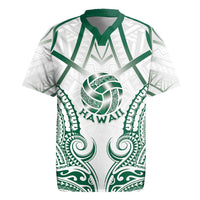 Custom Hawaii Volleyball Rugby Jersey Polynesian Pattern LT05 Teal - Polynesian Pride