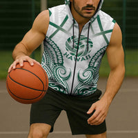 Custom Hawaii Volleyball Sleeveless Zip Hoodie Polynesian Pattern LT05 - Polynesian Pride