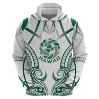 Custom Hawaii Volleyball Zip Hoodie Polynesian Pattern LT05 - Polynesian Pride