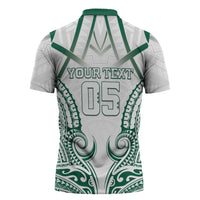 Custom Hawaii Volleyball Zipper Polo Shirt Polynesian Pattern LT05 - Polynesian Pride