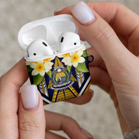 Nauru Independence Day AirPods Case Coat Of Arms With Plumeria LT05 - Polynesian Pride