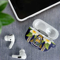 Nauru Independence Day AirPods Case Coat Of Arms With Plumeria LT05 - Polynesian Pride