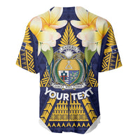 Personalised Nauru Independence Day Baseball Jersey Coat Of Arms With Plumeria LT05 - Polynesian Pride