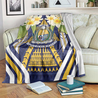 Nauru Independence Day Blanket Coat Of Arms With Plumeria - Polynesian Pride