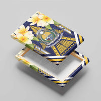 Nauru Independence Day Canvas Wall Art Coat Of Arms With Plumeria - Polynesian Pride
