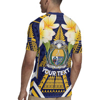Personalised Nauru Independence Day Rugby Jersey Coat Of Arms With Plumeria LT05 - Polynesian Pride