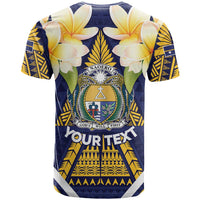 Personalised Nauru Independence Day T Shirt Coat Of Arms With Plumeria LT05 - Polynesian Pride