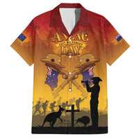 ANZAC Day Hawaiian Shirt Australia And New Zealand Slouch Hats LT05 Yellow - Polynesian Pride