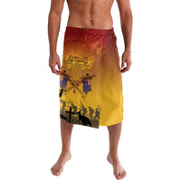 ANZAC Day Lavalava Australia And New Zealand Slouch Hats LT05 Yellow - Polynesian Pride