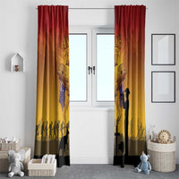 ANZAC Day Window Curtain Australia And New Zealand Slouch Hats LT05 - Polynesian Pride