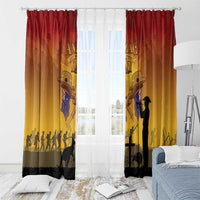 ANZAC Day Window Curtain Australia And New Zealand Slouch Hats LT05 - Polynesian Pride