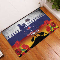 New Zealand And Australia ANZAC Last Post Rubber Doormat LT05 - Polynesian Pride
