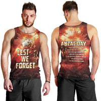 Honouring The ANZAC Spirit Men Tank Top Gallipoli Lest We Forget LT05 - Polynesian Pride