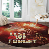 Honouring The ANZAC Spirit Round Carpet Gallipoli Lest We Forget