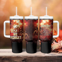 Honouring The ANZAC Spirit Tumbler With Handle Gallipoli Lest We Forget LT05 - Polynesian Pride