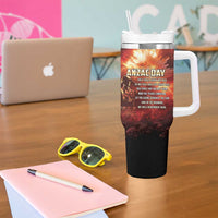 Honouring The ANZAC Spirit Tumbler With Handle Gallipoli Lest We Forget LT05 - Polynesian Pride