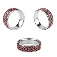 New Zealand Aotearoa Classic Ring Red Taniko Art Maori Pattern LT05 - Polynesian Pride