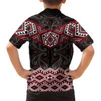 New Zealand Aotearoa Hawaiian Shirt Red Taniko Art Maori Pattern LT05 - Polynesian Pride