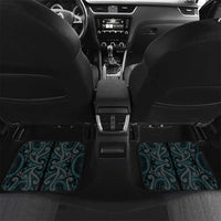 New Zealand Aotearoa Car Mats Turquoise Taniko Art Maori Pattern LT05 Set 2pcs - Back Turquoise - Polynesian Pride