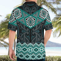 New Zealand Aotearoa Hawaiian Shirt Turquoise Taniko Art Maori Pattern LT05 - Polynesian Pride