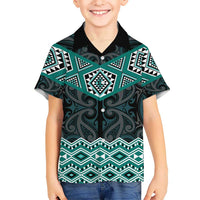 New Zealand Aotearoa Hawaiian Shirt Turquoise Taniko Art Maori Pattern LT05 - Polynesian Pride