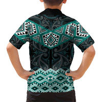New Zealand Aotearoa Hawaiian Shirt Turquoise Taniko Art Maori Pattern LT05 - Polynesian Pride