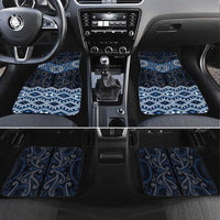 New Zealand Aotearoa Car Mats Blue Taniko Art Maori Pattern LT05 Set 4pcs Blue - Polynesian Pride