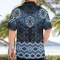 New Zealand Aotearoa Hawaiian Shirt Blue Taniko Art Maori Pattern LT05 - Polynesian Pride