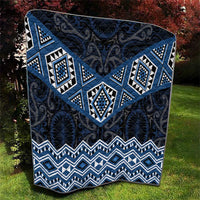 New Zealand Aotearoa Quilt Blue Taniko Art Maori Pattern