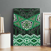 New Zealand Aotearoa Canvas Wall Art Green Taniko Art Maori Pattern LT05 - Polynesian Pride