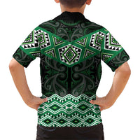 New Zealand Aotearoa Hawaiian Shirt Green Taniko Art Maori Pattern LT05 - Polynesian Pride