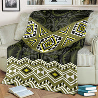 New Zealand Aotearoa Blanket Yellow Taniko Art Maori Pattern LT05 - Polynesian Pride