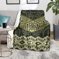 New Zealand Aotearoa Blanket Yellow Taniko Art Maori Pattern LT05 - Polynesian Pride