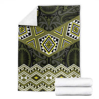 New Zealand Aotearoa Blanket Yellow Taniko Art Maori Pattern LT05 - Polynesian Pride