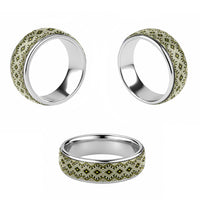 New Zealand Aotearoa Classic Ring Yellow Taniko Art Maori Pattern LT05 - Polynesian Pride