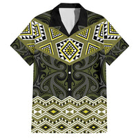 New Zealand Aotearoa Hawaiian Shirt Yellow Taniko Art Maori Pattern LT05 Yellow - Polynesian Pride