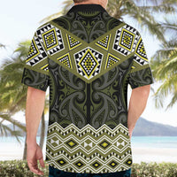 New Zealand Aotearoa Hawaiian Shirt Yellow Taniko Art Maori Pattern LT05 - Polynesian Pride