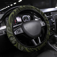 New Zealand Aotearoa Steering Wheel Cover Yellow Taniko Art Maori Pattern LT05 Universal Fit Yellow - Polynesian Pride