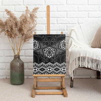 New Zealand Aotearoa Canvas Wall Art Black Taniko Art Maori Pattern LT05 - Polynesian Pride