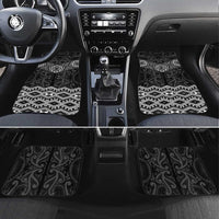 New Zealand Aotearoa Car Mats Black Taniko Art Maori Pattern LT05 Set 4pcs Black - Polynesian Pride
