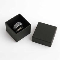 New Zealand Aotearoa Classic Ring Black Taniko Art Maori Pattern LT05 - Polynesian Pride