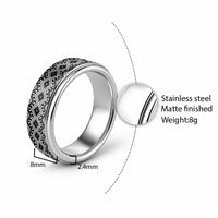New Zealand Aotearoa Classic Ring Black Taniko Art Maori Pattern LT05 - Polynesian Pride