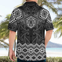 New Zealand Aotearoa Hawaiian Shirt Black Taniko Art Maori Pattern LT05 - Polynesian Pride